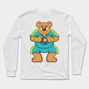 Bear as Handball player with Handball Long Sleeve T-Shirt